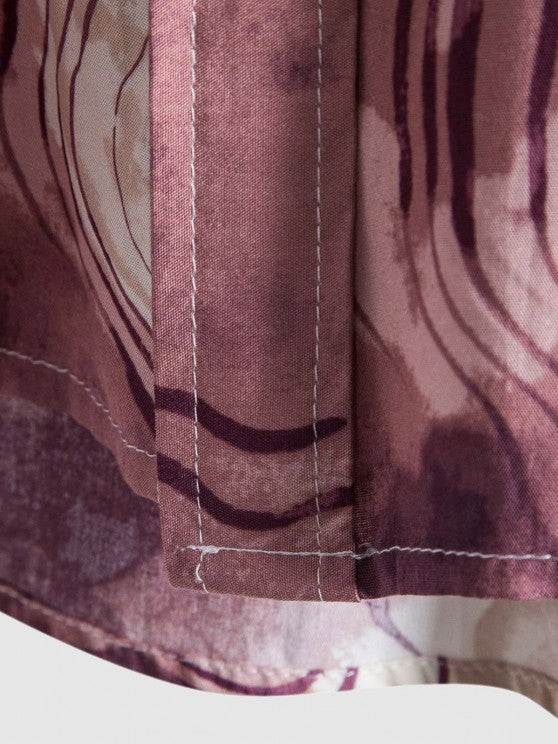 Ink Printed Shirt And Casual Shorts - Grafton Collection