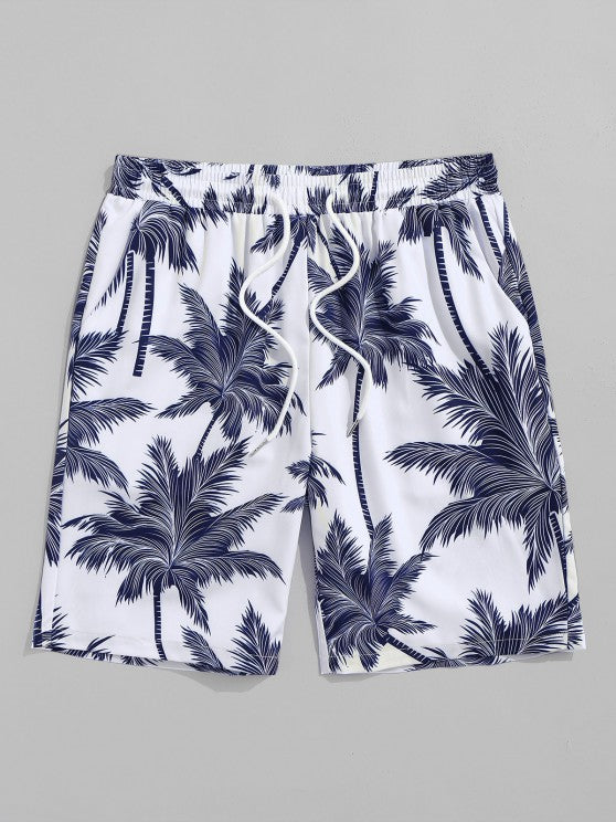 Coconut Tree Printed Shirt And Shorts - Grafton Collection