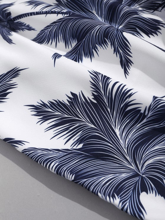 Coconut Tree Printed Shirt And Shorts - Grafton Collection