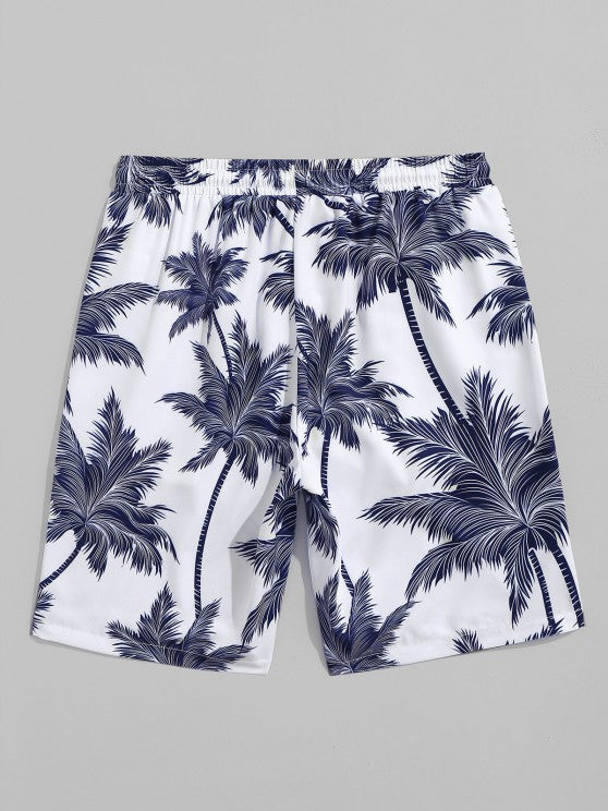 Coconut Tree Printed Shirt And Shorts - Grafton Collection