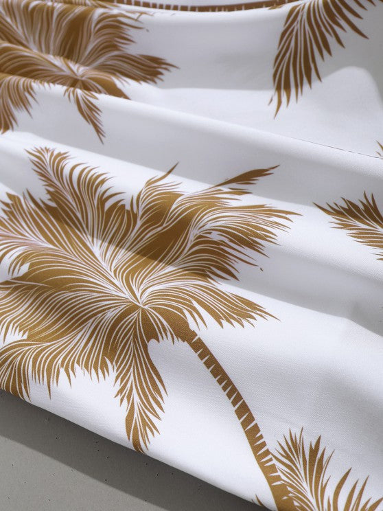 Coconut Tree Printed Shirt And Shorts - Grafton Collection