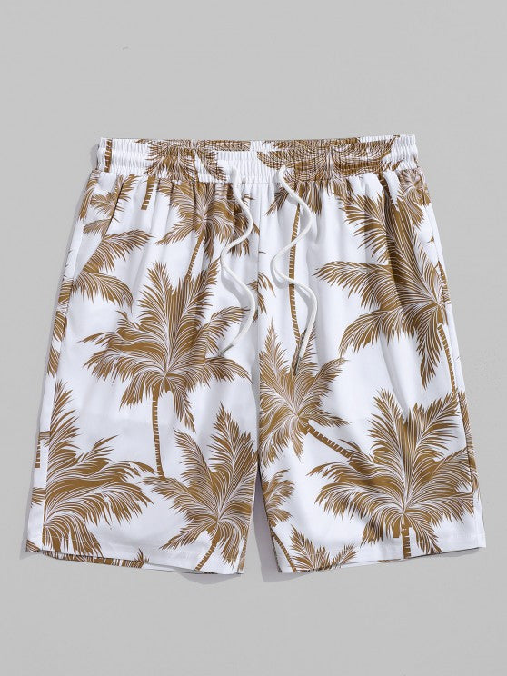 Coconut Tree Printed Shirt And Shorts - Grafton Collection