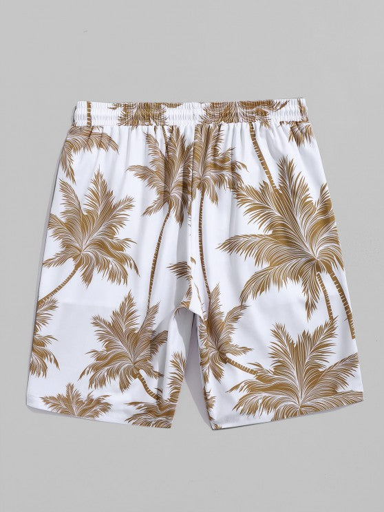 Coconut Tree Printed Shirt And Shorts - Grafton Collection