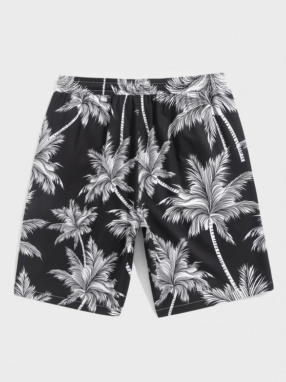 Coconut Tree Printed Shirt And Shorts - Grafton Collection