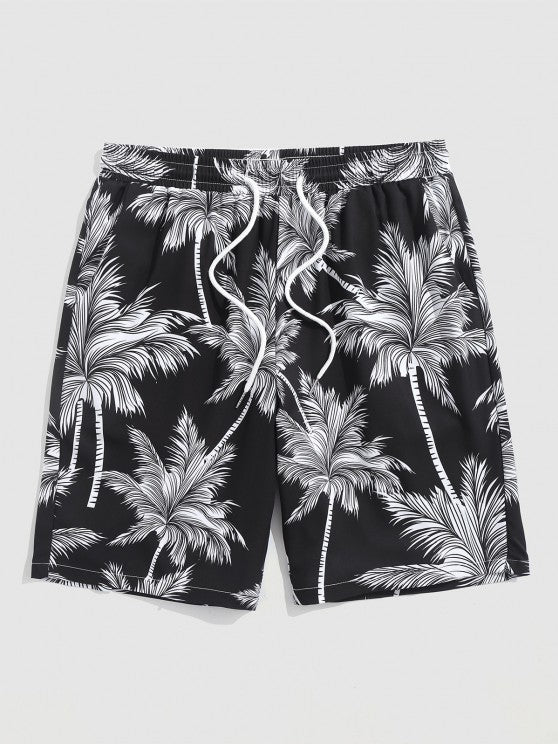 Coconut Tree Printed Shirt And Shorts - Grafton Collection