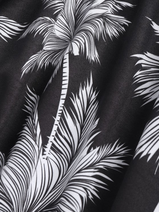 Coconut Tree Printed Shirt And Shorts - Grafton Collection