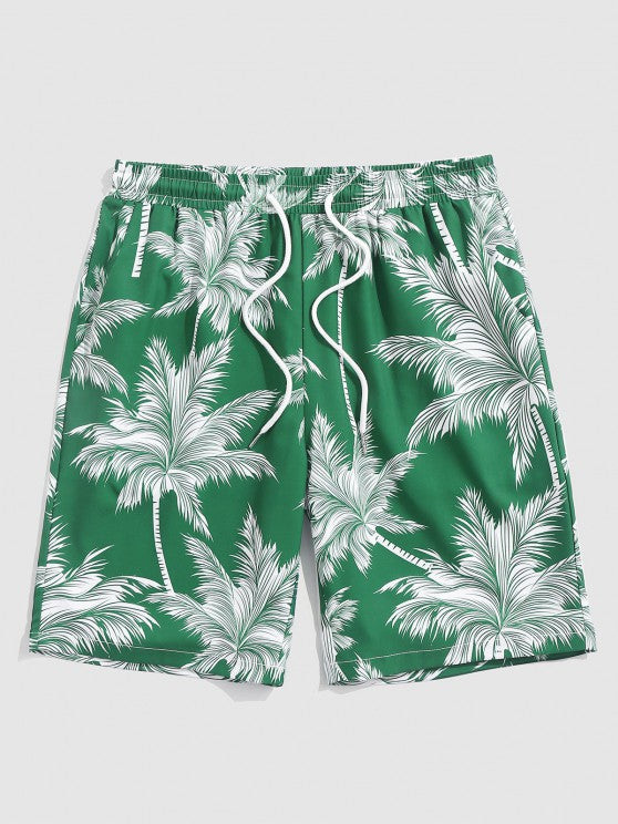 Coconut Tree Printed Shirt And Shorts - Grafton Collection