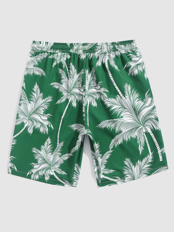 Coconut Tree Printed Shirt And Shorts - Grafton Collection