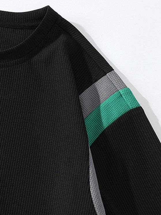 Textured Short Sleeves T Shirt And Shorts Athletic Set - Grafton Collection