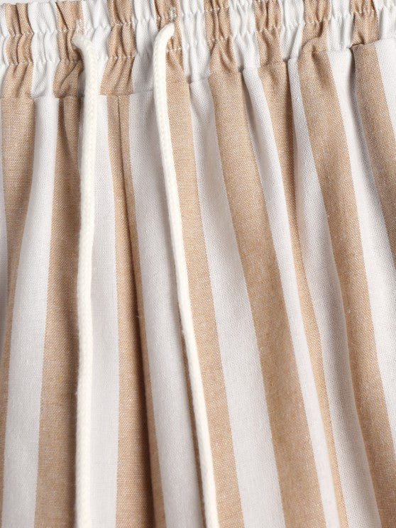 Casual Stripes Pocket Shirt And Shorts - Grafton Collection