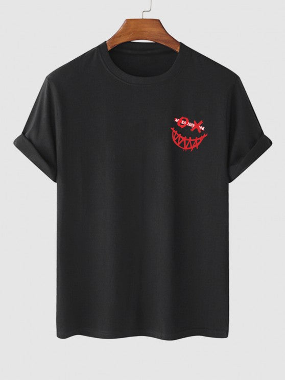 Letter Smiley T Shirt And Shorts - Grafton Collection