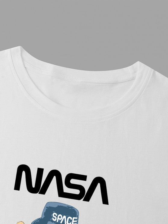 Bear Pattern T Shirt And Sweat Shorts - Grafton Collection