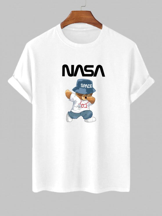 Bear Pattern T Shirt And Sweat Shorts - Grafton Collection