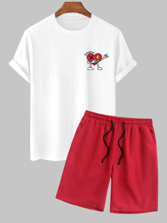 Casual Printed T Shirt And Shorts - Grafton Collection