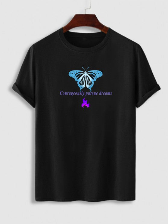 Butterfly Graphic T Shirt And Drawstring Shorts Set - Grafton Collection