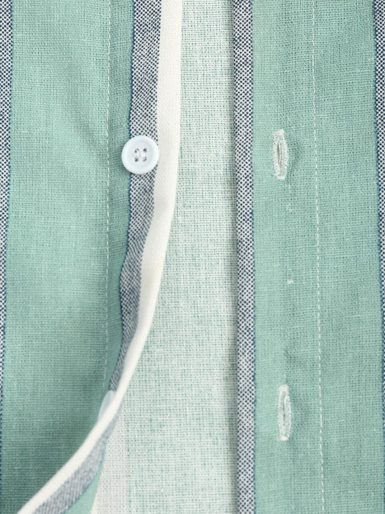 Striped Pattern Shirt And Shorts - Grafton Collection