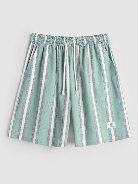 Striped Pattern Shirt And Shorts - Grafton Collection