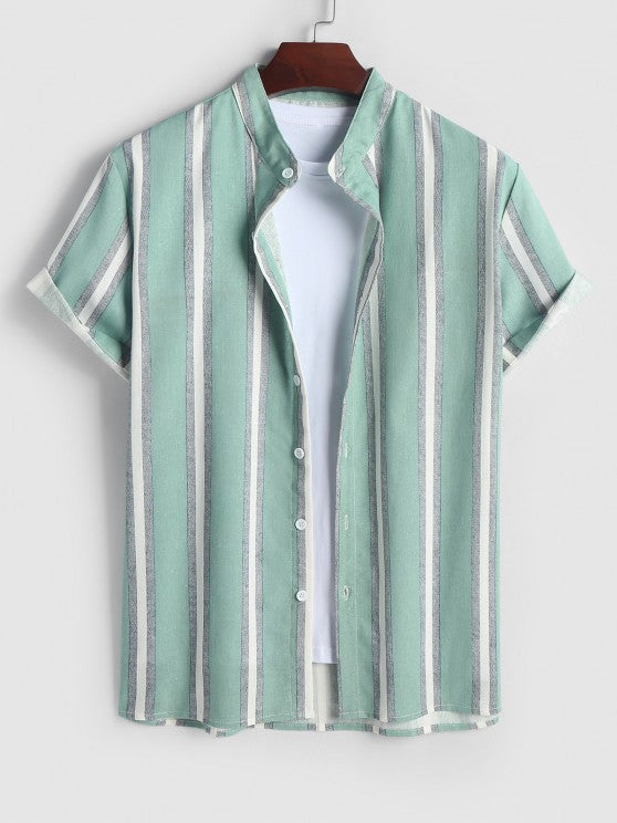 Striped Pattern Shirt And Shorts - Grafton Collection