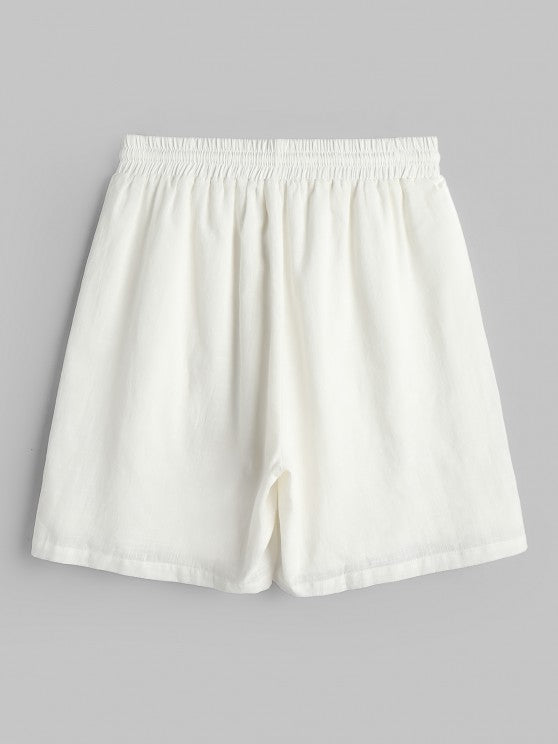 Textured Ethnic Printed Shirt And Shorts - Grafton Collection