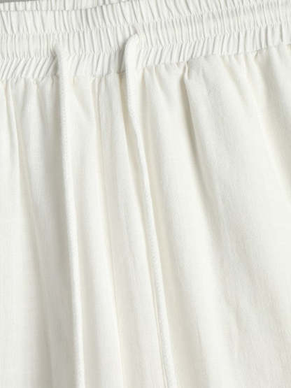 Textured Ethnic Printed Shirt And Shorts - Grafton Collection