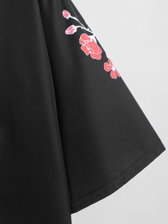 Plum Blossom Print And Board Shorts Set - Grafton Collection