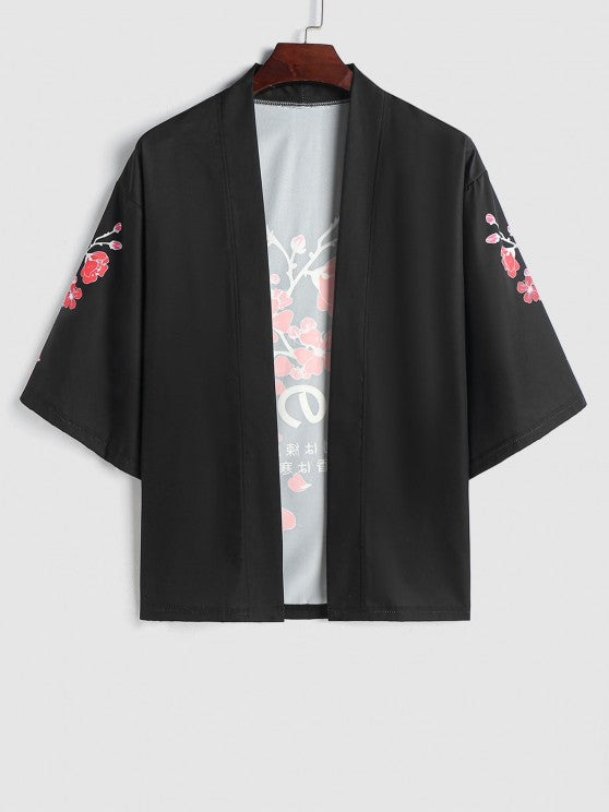 Plum Blossom Print And Board Shorts Set - Grafton Collection