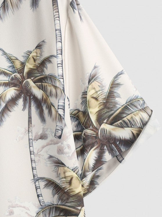 Coconut Tree Short Sleeves Shirt And Shorts - Grafton Collection