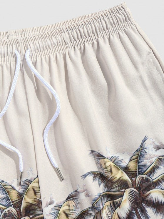 Coconut Tree Short Sleeves Shirt And Shorts - Grafton Collection