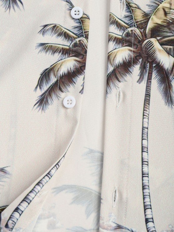 Coconut Tree Short Sleeves Shirt And Shorts - Grafton Collection