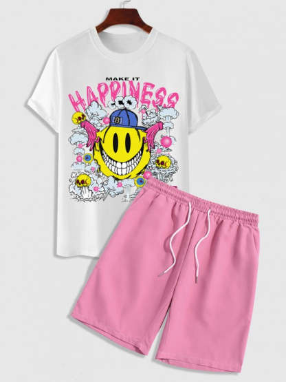 Cartoon Happiness Smiley T-Shirt And Short - Grafton Collection