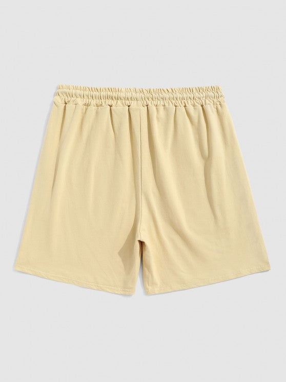 Graphic T Shirt And Drawstring Shorts Set - Grafton Collection