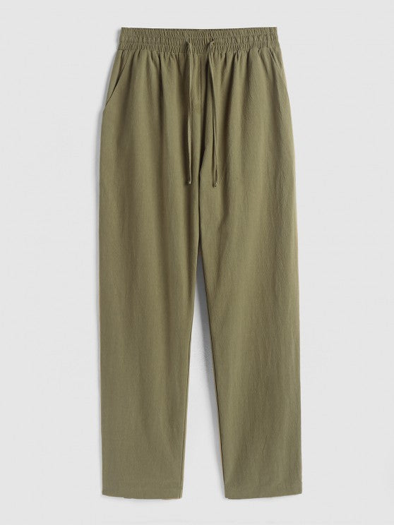 Textured Short Sleeves Shirt And Plain Pant - Grafton Collection