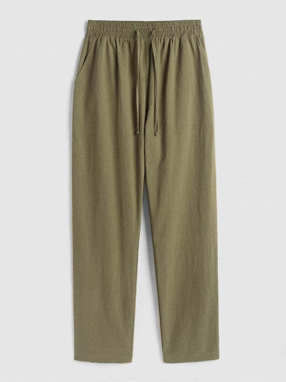 Textured Short Sleeves Shirt And Plain Pant - Grafton Collection