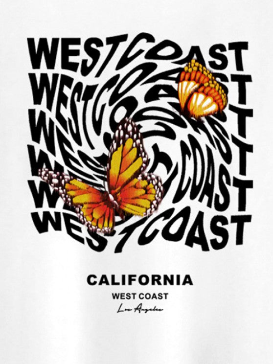 Casual Butterfly Printed T-Shirt And Shorts - Grafton Collection