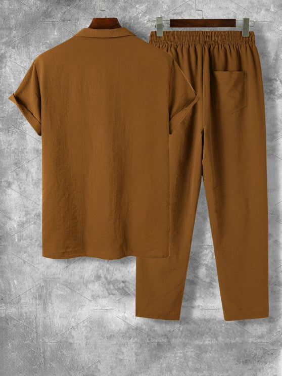 Casual Collar Shirt And Pants - Grafton Collection