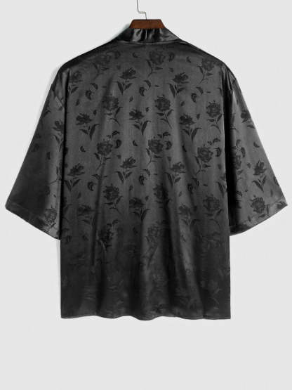 Front Kimono Shirt And Casual Shorts - Grafton Collection