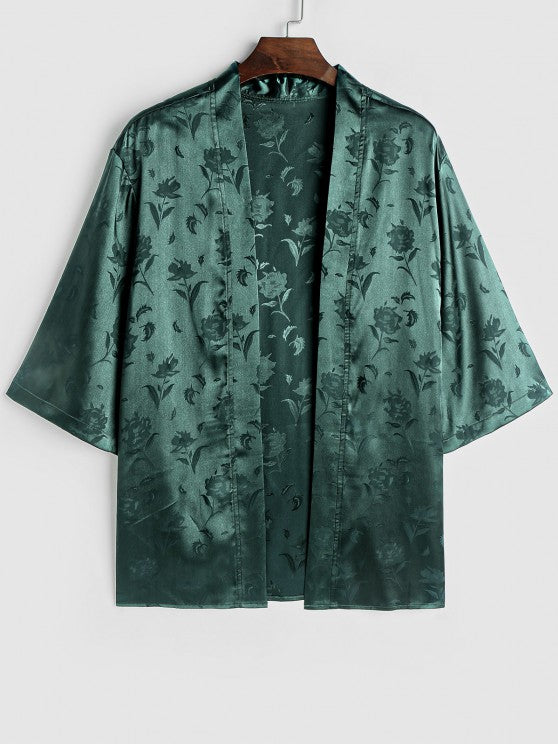 Front Kimono Shirt And Casual Shorts - Grafton Collection