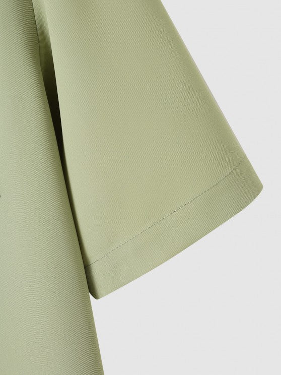 Tailored Collar Shirt And Drawstring Pants - Grafton Collection