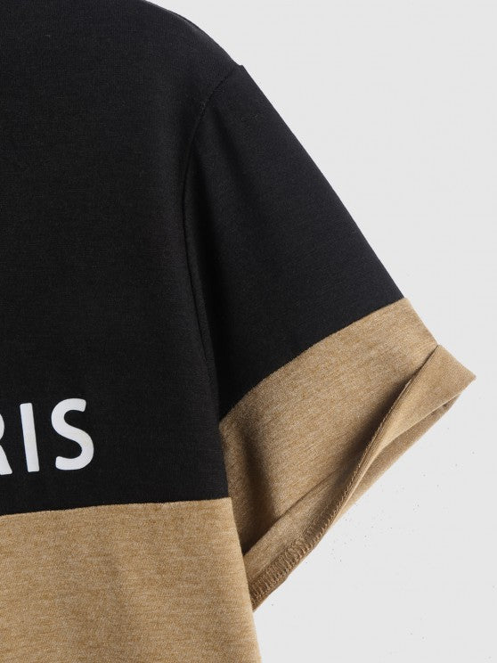 Two Tone Short Sleeves T Shirt And Shorts - Grafton Collection