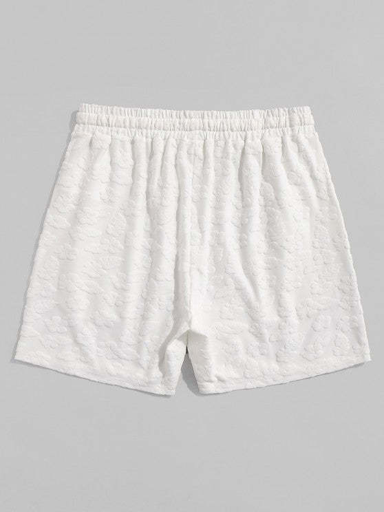 Flower Pattern Shirt And Casual Sweat Shorts - Grafton Collection