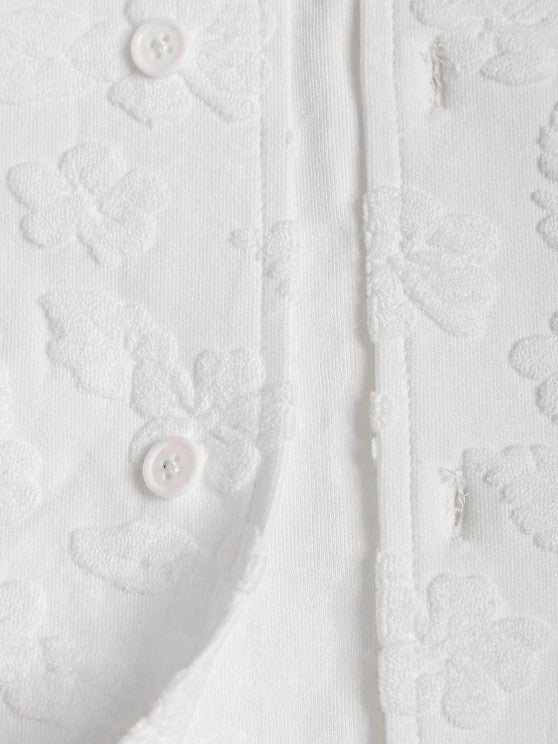 Flower Pattern Shirt And Casual Sweat Shorts - Grafton Collection