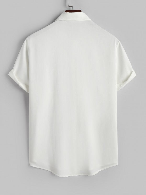 Streetwear Slogan Shirt And Floral Shorts Set - Grafton Collection