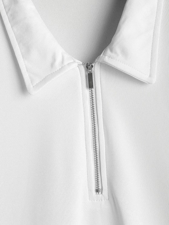 Casual Half Zip T-Shirt And Shorts - Grafton Collection