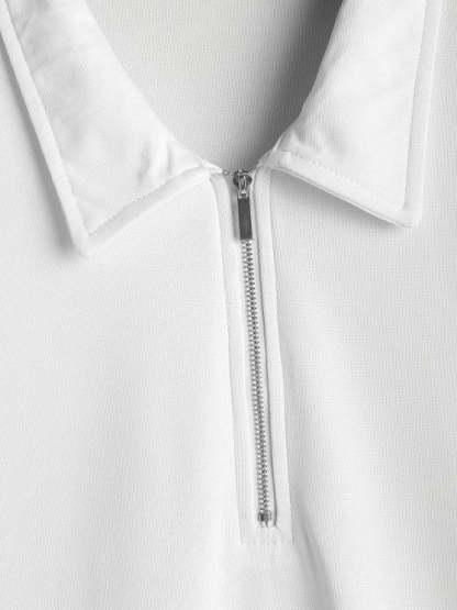 Casual Half Zip T-Shirt And Shorts - Grafton Collection