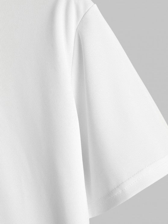 Casual Half Zip T-Shirt And Shorts - Grafton Collection