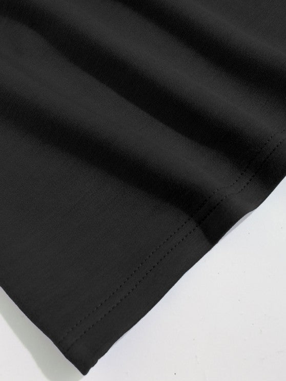 Letter Printed T-Shirt And Drawstring Shorts - Grafton Collection