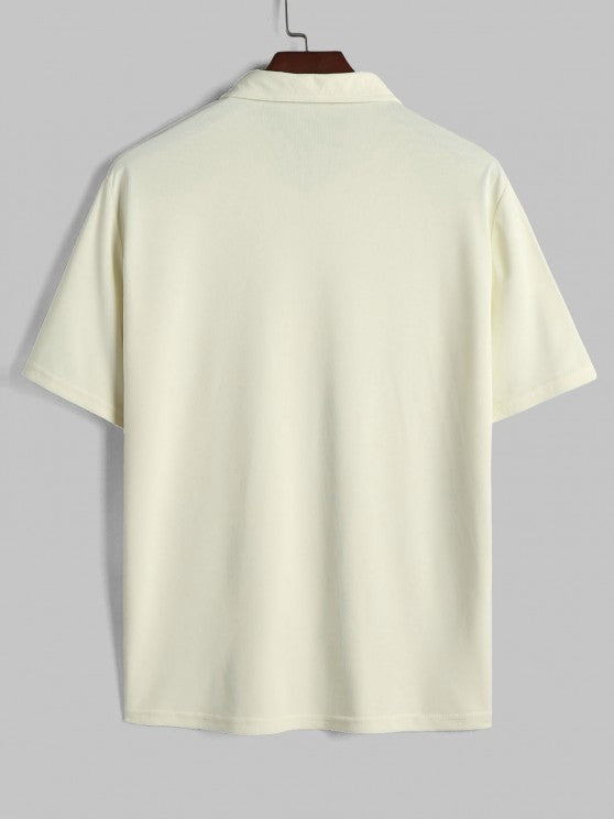 Casual Half Zip T-Shirt And Shorts - Grafton Collection