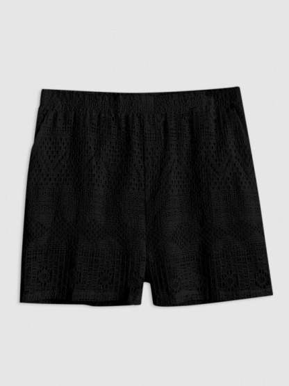 Netted Long Sleeves Shirt And Shorts - Grafton Collection