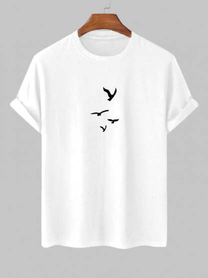 Birds Printed T-Shirt And Cargo Pants - Grafton Collection
