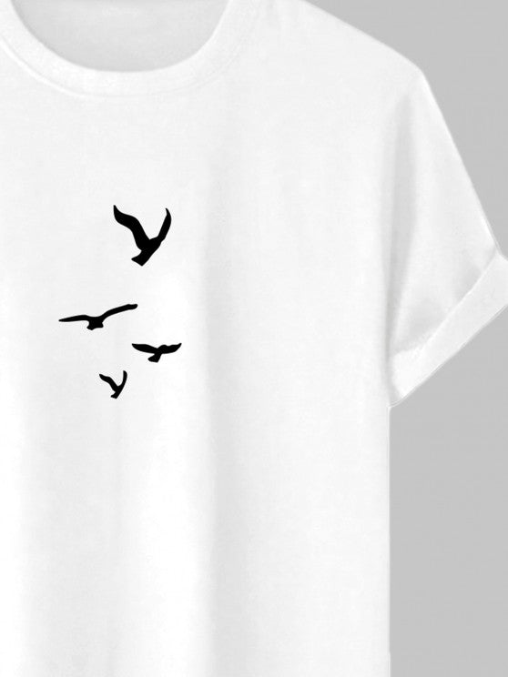 Birds Printed T-Shirt And Cargo Pants - Grafton Collection
